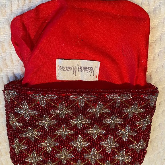 Vintage Bead pouch white points@missing beads - Picture 2 of 5